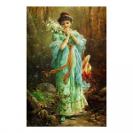 Renessansi esteetika Hans Zatzka maalide reproduktsioonitr&uuml;kised Plakat Noble Lady In the Garden L&otilde;uendimaal Seinakunst Cuadros 30x40cm no frame