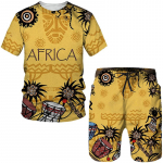 Meeste v&auml;rvilised Aafrika rahvap&auml;rased 3D-prindiga T-s&auml;rgid, l&uuml;hikesed p&uuml;ksid, 2tk, &uuml;likonnad Dashiki etniline dressikomplekt meestele, spordir&otilde;ivad, Y2k riided 4XL