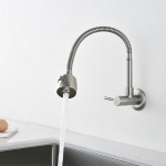 Harjatud nikliga seinakinnitus k&ouml;&ouml;gipesu roostevabast terasest p&ouml;&ouml;rlev segisti pihusti k&ouml;&ouml;givalamu segisti kraanivoolu pihustipea G1/2 Deck Mount with Hose gray