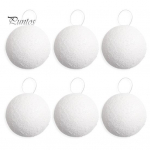 6 tk 4/6/8CM j&otilde;ulude lumepall valge vaht korduvkasutatav pulmapuhkuse kaunistus j&otilde;ulupuu ripppalliga ehisripats 4cm 6pcs