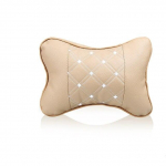 2021 New Mini All PU leather car neck pillows comfortable universal Auto Seat Head Neck Rest Cushion Headrest Pillow 1 piece