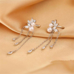 1 tk 925 Sterling H&otilde;be, tsirkoonist tutip&auml;rliga p&auml;rliga k&otilde;rvar&otilde;ngas naistele T&uuml;drukute k&otilde;rvamanseti ehted Brincos Bijoux Femme h&otilde;be