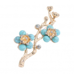 Pross Korsage Vahatav Ploomi Lille Disain Pandlaga Kinnitus Oks&uuml;datsioonivastane Stiilne Atraktiivne Elegantne Pross sinine