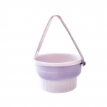 Silikoonist meigipintsli puhastuspulber Puff Beauty Egg kuivatusrest k&auml;snharja keemilise puhastuse t&ouml;&ouml;riist lilla