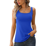 Charmleaks naiste topp sisseehitatud polsterdatud rinnahoidjaga, reguleeritava laia rihmaga Camisole puuvillased Cami s&auml;rgid 3XL