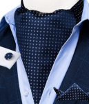 Meeste Ascot Silk Cravat Blue Paisley Tie taskur&auml;tik mansetin&ouml;&ouml;bid pidulik pidu LDAS2019