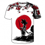 Summe T-s&auml;rk 3D Goku Vegeta Printing Harajuku Fashion l&uuml;hikeste varrukatega vabaaja topp M