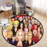 Anime Tokyo Revengers &uuml;mmargune vaip multikas Ala vaip elutuppa k&ouml;&ouml;k s&ouml;&ouml;gituba laste vaibad jooga matt 60cmx60cm