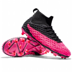 Unisex k&otilde;rged jalgpallisaapad on pikad k&uuml;&uuml;ned k&otilde;rged elastsed sokid, laste jalgpallijalatsid 35 roosa punane v&auml;rv/must