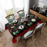 Vintage tekstuuriga taimne puuvili kirss laudlina p&uuml;hadekaunistused veekindlad ristk&uuml;likukujulised laudlinad pulmakaunistusega lauakate 4pcs 33x48 Table mat