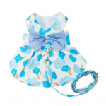 1 komplekt lemmikloomakleit ja rihmaga kikilips Suvine &uuml;li&otilde;hukese disainiga puuvillane Doggy lilletr&uuml;kk Seelik Kaisur&otilde;ivad L oranž