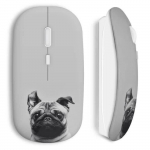 Juhtmeta hiir Koera buldog armas must valge