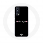 Vivo Y72 &uuml;mbris Squid Game logo mustal taustal