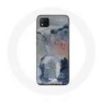Xiaomi Redmi 9C &uuml;mbris Hall abstraktse tekstuuriga taust