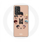 Coque pour Samsung Galaxy A52 BTS TinyTAN Animation Affiche RM Jin Suga J-Hope Jimin V Et Jungkook