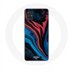 &Uuml;mbris Samsung Galaxy A51 5G abstraktse tekstuuriga sinine must punane