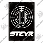 Putuo Decor br&auml;ndi plakat Vintage metallist plekk-siltide plaat Garage Man Cave Gun Clubi seinakaunistuseks Pistola Co2 Arma Metal 7.8x11.8inch