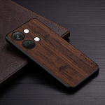 &Uuml;mbris Oneplus Nord 3 5G funda bambusest puidumustriga Nahkkate Luksuslik coque Oneplus nord 3 korpusele capa Nord 3 kohv