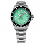 Ratio FreeDiver Sapphire Stainless Steel Green Dial Automatic RTF049 200M Men's Watch roheline