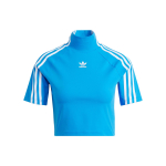 Adidas Originals Trefoil Spice Girls Seeria Tikitud Kitsas L&uuml;hike K&otilde;rge Kaelusega L&uuml;hikeste Varrukatega T-s&auml;rk Naiste Topid Sinine IV9321 L