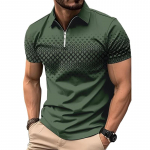 Meeste mood Slim Fit suvine l&uuml;hikeste varrukatega sportlik lukuga polos&auml;rk. L