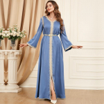 L&auml;his-Ida Araabia moslemitest naiste kevadine ja s&uuml;gisene kombineeritud naiste kleit Abaya kleit XL must