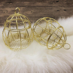 Mini Metal Gold Vintage Retro Bird Cage kommikarbid Baby Shower Favor kinkekarp onesize