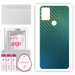 apgo Protective Skin Sticker for the back compatible with Umidigi A9 Pro 2021, Wrap Film, Foil, Vinyl - Pattern Carbon Chameleon CAKA1