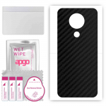 apgo Protective Skin Sticker for the back compatible with Nokia 7.3, Wrap Film, Foil, Vinyl - Pattern Carbon Black