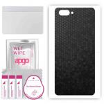 apgo Protective Skin Sticker for the back compatible with Oppo A12e, Wrap Film, Foil, Vinyl - Pattern Black Honeycomb