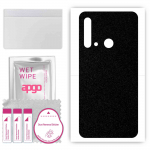 apgo Protective Skin Sticker for the back compatible with Huawei P20 lite (2019), Wrap Film, Foil, Vinyl - Pattern Matte Black