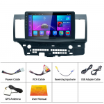 Reakosound Android 11 10.1 '' HD carplay auto multimeediapleier GPS navigatsiooniga audio WIFI-pleier Mitsubishi Lancerile 2007-2012 P9-2+32