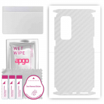 apgo Protective Skin Sticker for the back+sides compatible with Oppo Reno5 Pro+ 5G, Full Wrap Film, Foil, Vinyl - Pattern Transparent Carbon