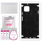 apgo Protective Skin Sticker for the back+sides compatible with Google Pixel 4, Full Wrap Film, Foil, Vinyl - Pattern Black Camo
