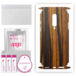 apgo Protective Skin Sticker for the back+sides compatible with OnePlus 8, Full Wrap Film, Foil, Vinyl - Pattern Tigerwood