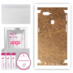 apgo Protective Skin Sticker for the back+sides compatible with Oppo F9 (F9 Pro), Full Wrap Film, Foil, Vinyl - Pattern Rusty Copper