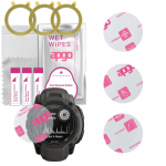 3x apgo Ultra-Clear Hybrid protective glass compatible with Garmin Instinct 2X Solar, flexible nano glass, great replacement for tempered glass, scrat