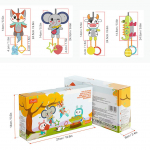 TUMAMA 4 komplekti beebim&auml;nguasjad 0 3 6 9 12 kuuks, rippuvad v&otilde;revoodi m&auml;nguasjad vasts&uuml;ndinu arendamiseks, autoistme jalutusk&auml;ru pehme pl&uuml;&uuml;sist k&otilde;ristid imikutele 24.5*14*4cm