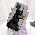 Loomade taks Dobermani koera telefoni&uuml;mbris, silikoon, pehme iPhone'i jaoks 14 13 12 11 Pro Mini XS MAX 8 7 6 Plus X 2020 XR Shell 6plus or 6s plus