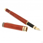 Durable Finest Rosewood Fine Nib Fountain Pens Gift Souvenir for and family 5.51inch