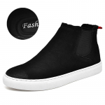 Meeste ehtsast nahast Chelsea saapad Seemisnahast poolsaapad meestele S&uuml;gistalvised vabaajajalatsid 40 must valge v&auml;rv