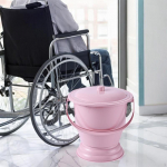 Bedpan Chamber Pot Night pissuaar, paksendatud, kaasaskantav kaanega tualettpott punane