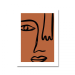 Abstraktne joon N&auml;ogalerii Kunstiplakat Beež Must L&otilde;uendimaal Trendikas Boho-pildid Toa seinakaunistus Interj&ouml;&ouml;r Kodukaunistus 21x30cm No Framed