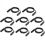 1M/3.3FT XLR-kaabel DMX512 lavavalguse signaalikaabel 3-kontaktilise XLR-i isane-emapistik liikuva pea jaoks must