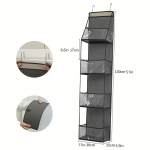 4/6 Multifunktsionaalne riidest kott v&otilde;reukse taga Mitmekihiline hoiukott Nipet-n&auml;pet hoiukott Hoiustamine riputatav 4 grid hall