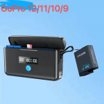 GoPro Hero 12/11/10/9/8/7/6/5 akulaadija, &uuml;ldine GoPro akulaadija koos Micro SD-kaardi lugemise ja akutoite lugemisega