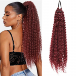 Pikad krussis lokkis hobusesaba s&uuml;nteetilised hobusesabad naistele Must blond punane hobusesaba kummipael igap&auml;evastes juuksepikendustes