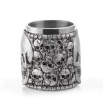 Tasse en acier inoxydable cr&acirc;ne en 3D - Mug t&ecirc;te de mort cranes multiples