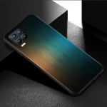 Must &uuml;mbris Realme 8 C21 5 6 7 Pro C3 XT GT Master Explorer 7i X50 C11 C21Y C20A X7 kaane tume harjatud metalli tekstuurimuster jaoks Realme 8 5G