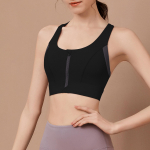 Naiste mood Patchwork ees t&otilde;mblukk Racerback Sport Jooksurinnahoidja Push Up Fitness Rinnahoidja Beauty Back Joogavest S helelilla v&auml;rv